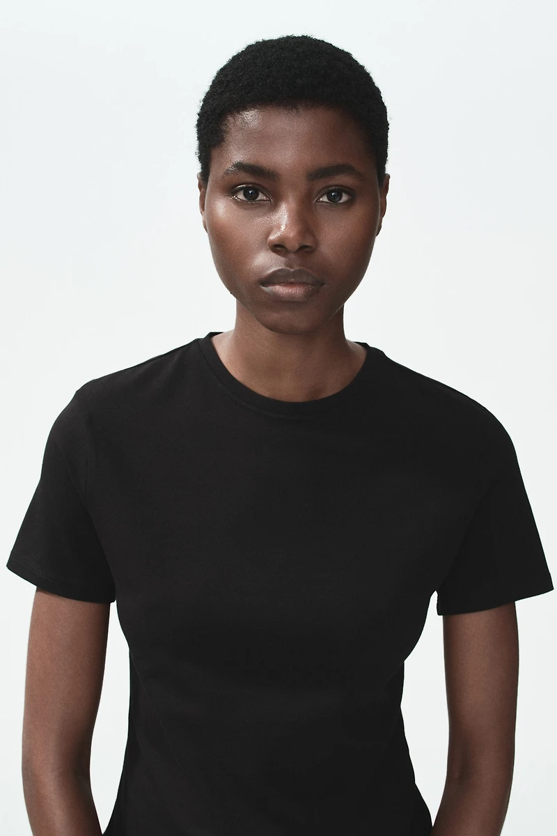 T-shirt ajusté en coton mélangé