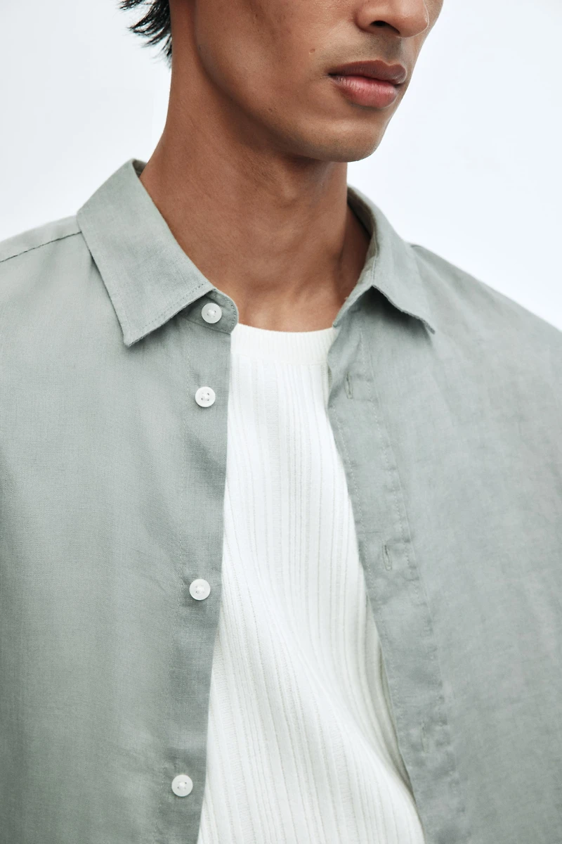 Regular-Fit Linen Shirt