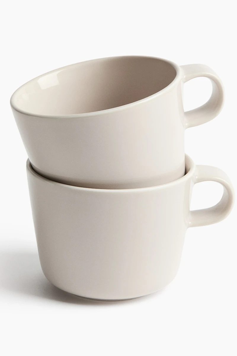 2-Pack Porcelain Tea Mugs
