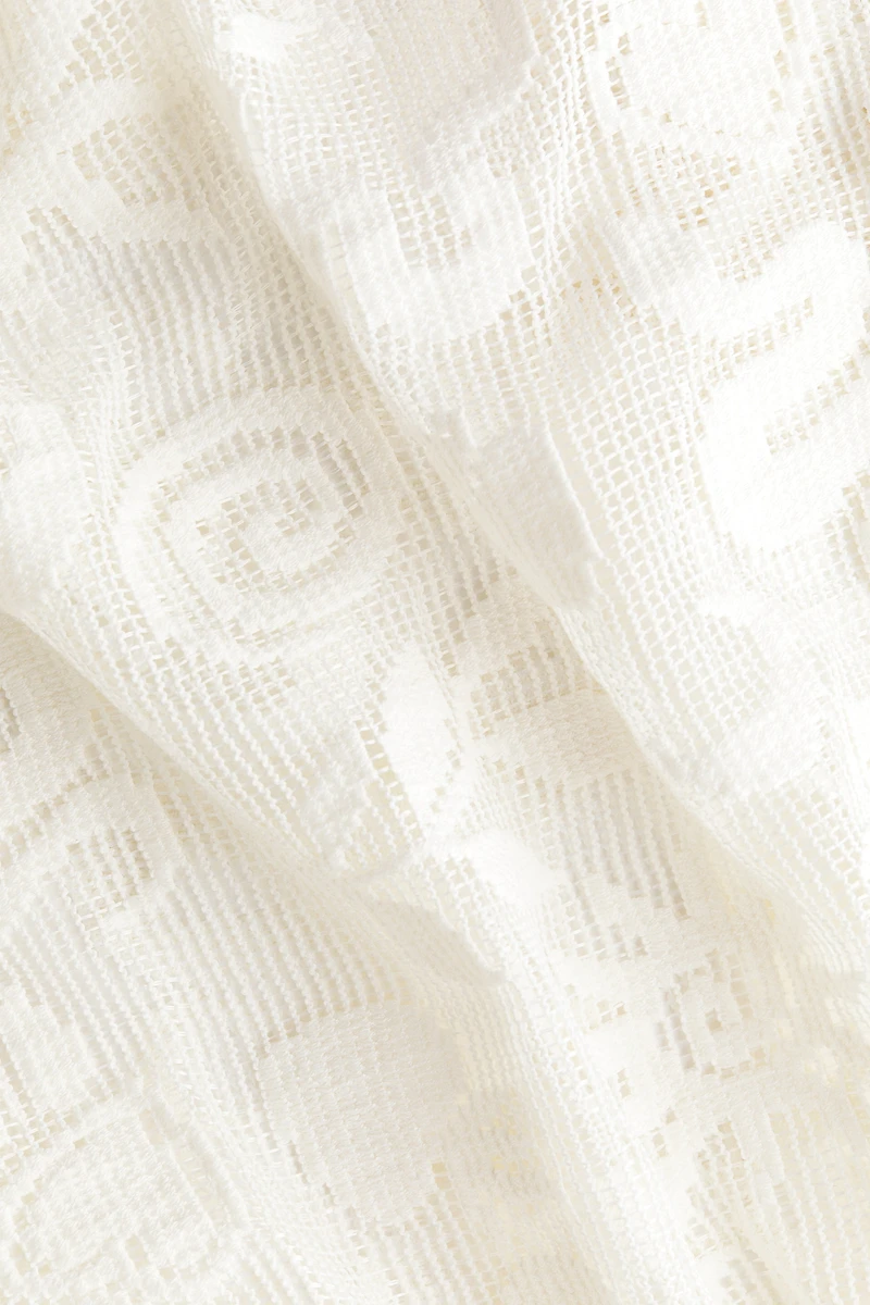 Motif-Detail Mesh Dress