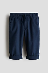 Cotton Roll-Up Pants