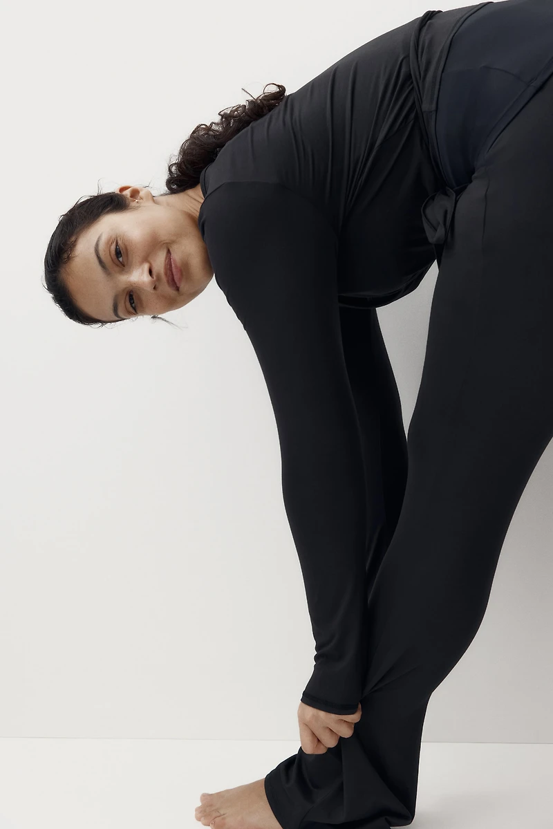 Flared Brushed Jersey Pants