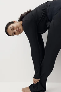 Flared Brushed Jersey Pants