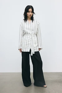 Blazer en lin mélangé