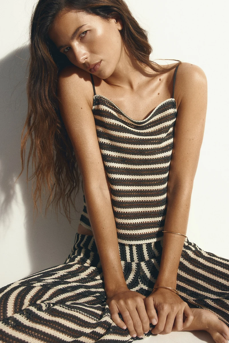 Haut de plage à bretelles fines