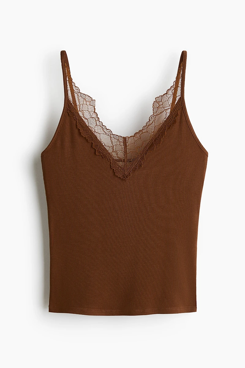 Lace-Trimmed Camisole Top