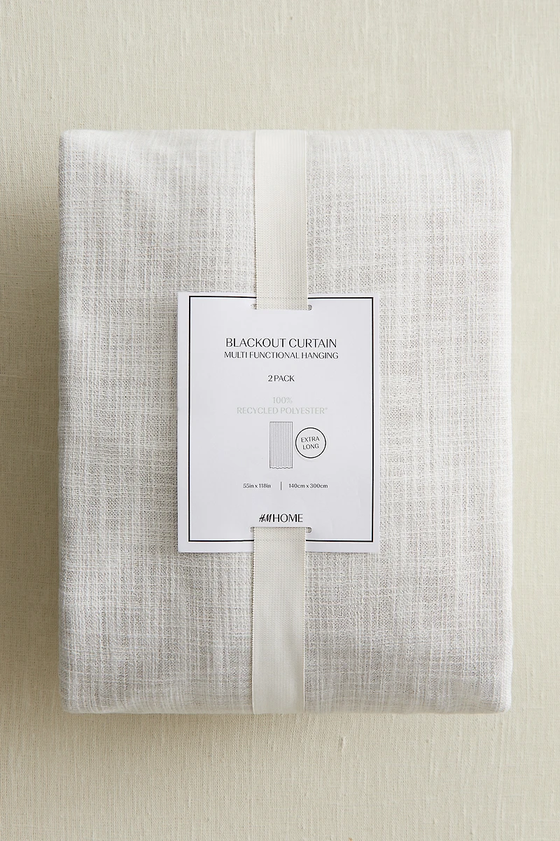 2-Pack Long Blackout Curtain Panels