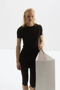 Cooling Slim-Fit Ribbed T-Shirt