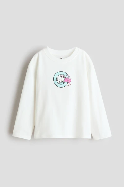 Long-Sleeved Printed Top