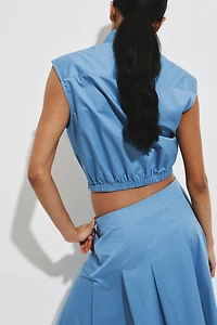 Sleeveless Poplin Shirt