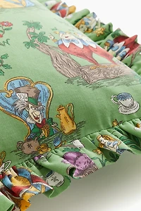 Ruffle-Trimmed Cushion Cover