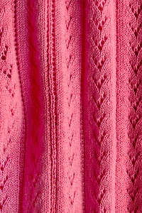 Pattern-knit Cotton Cardigan