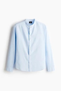 Regular-Fit Linen-Blend Shirt