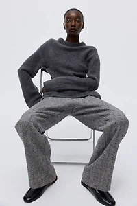 Alpaca-Blend Peplum Sweater