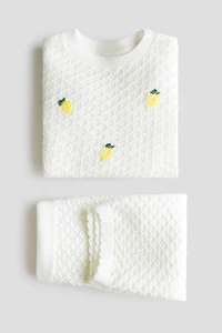 2-Piece Pointelle-Knit Cotton Set