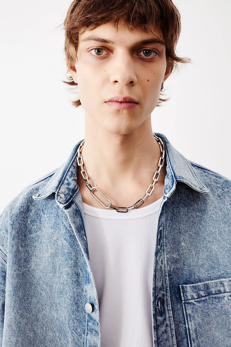 Chemise en denim carrée
