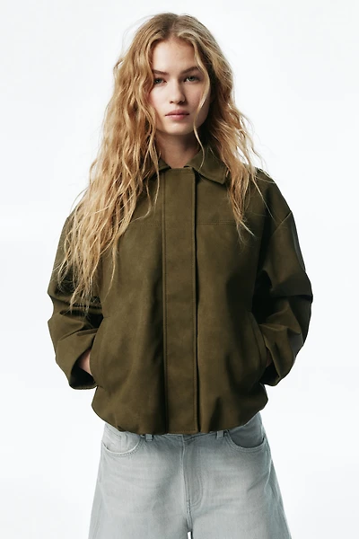 Bomber Jacket with Collar