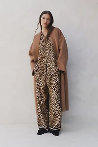 Pantalon large avec taille élastique