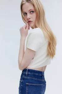 Short-Sleeved Jersey Cardigan