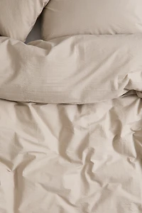 Ensemble très grand lit double en crépon de coton