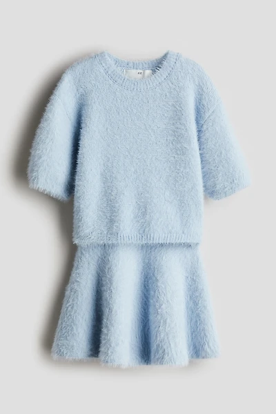2-piece Fluffy Knit Set