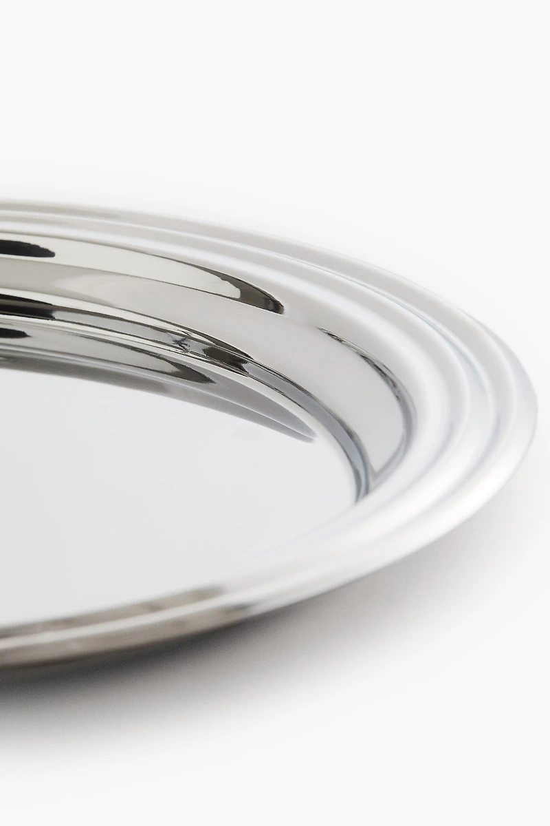 Plateau ovale en inox