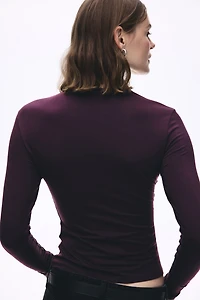 Haut asymétrique à effet drapé