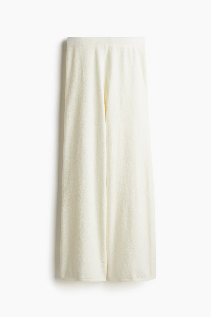 Bouclé-Knit Pants