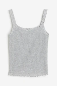 Lace-trimmed Tank Top