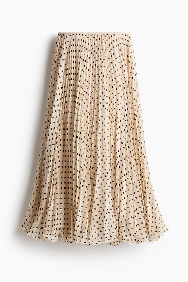 Sheer Pleated Skirt