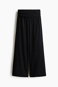 Wide-Leg Gathered-Waist Pants