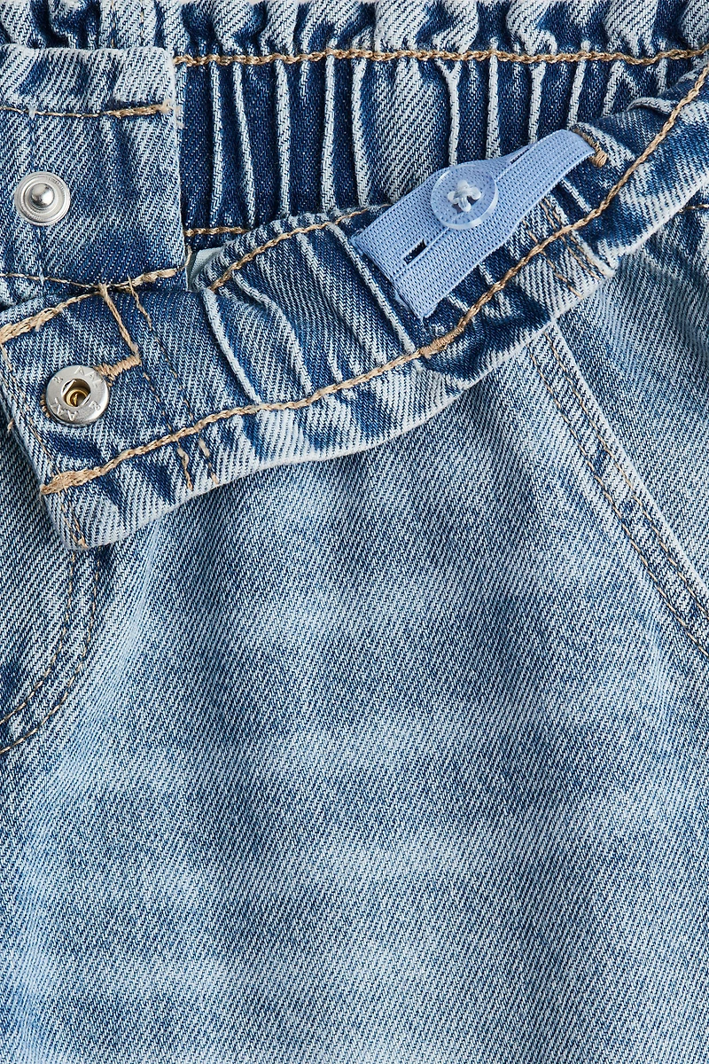 Wide Leg Paper-bag Jeans