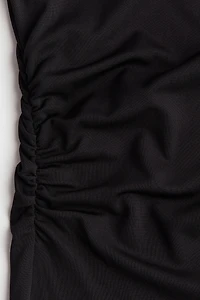 Draped Bodycon Maxi Dress