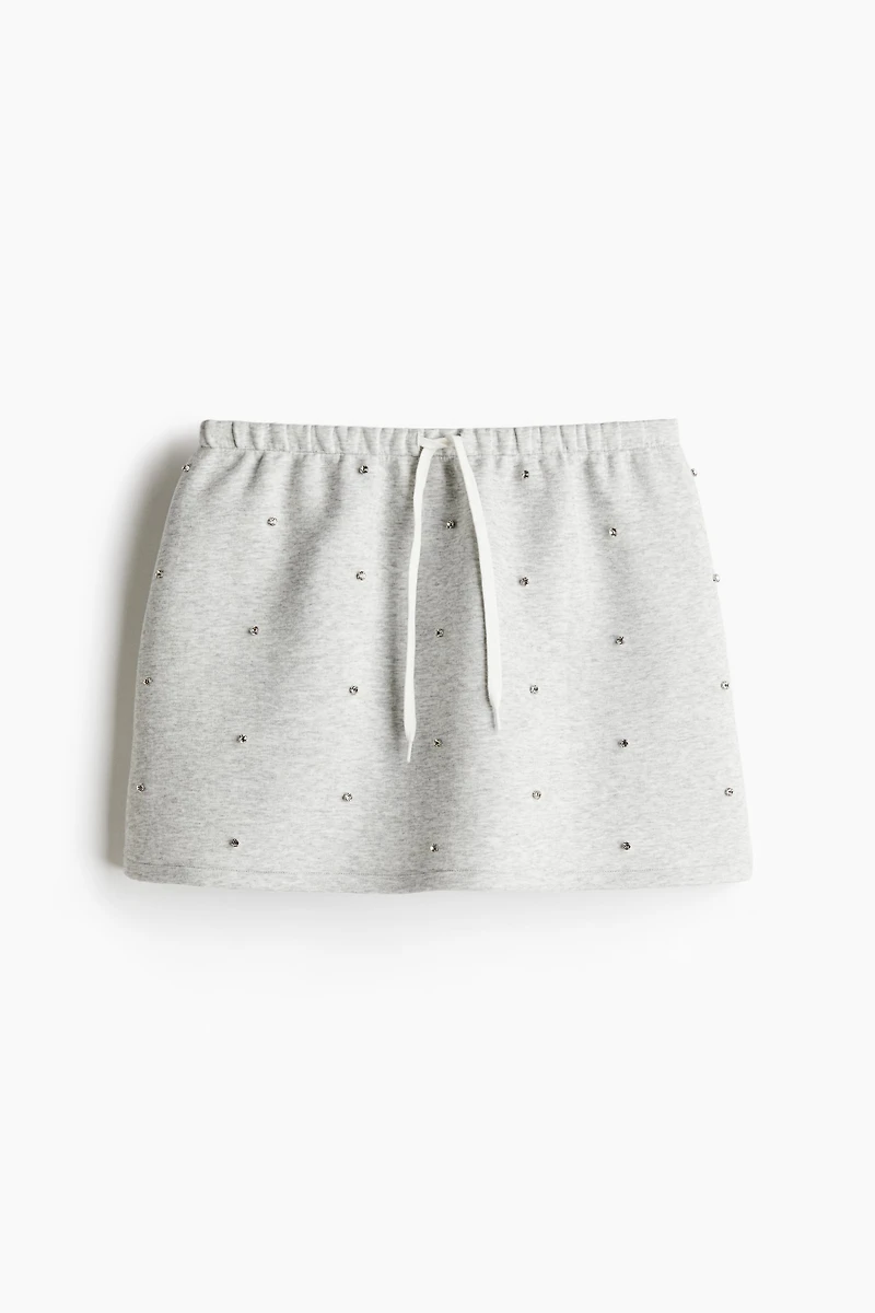 Embellished Scuba Skirt