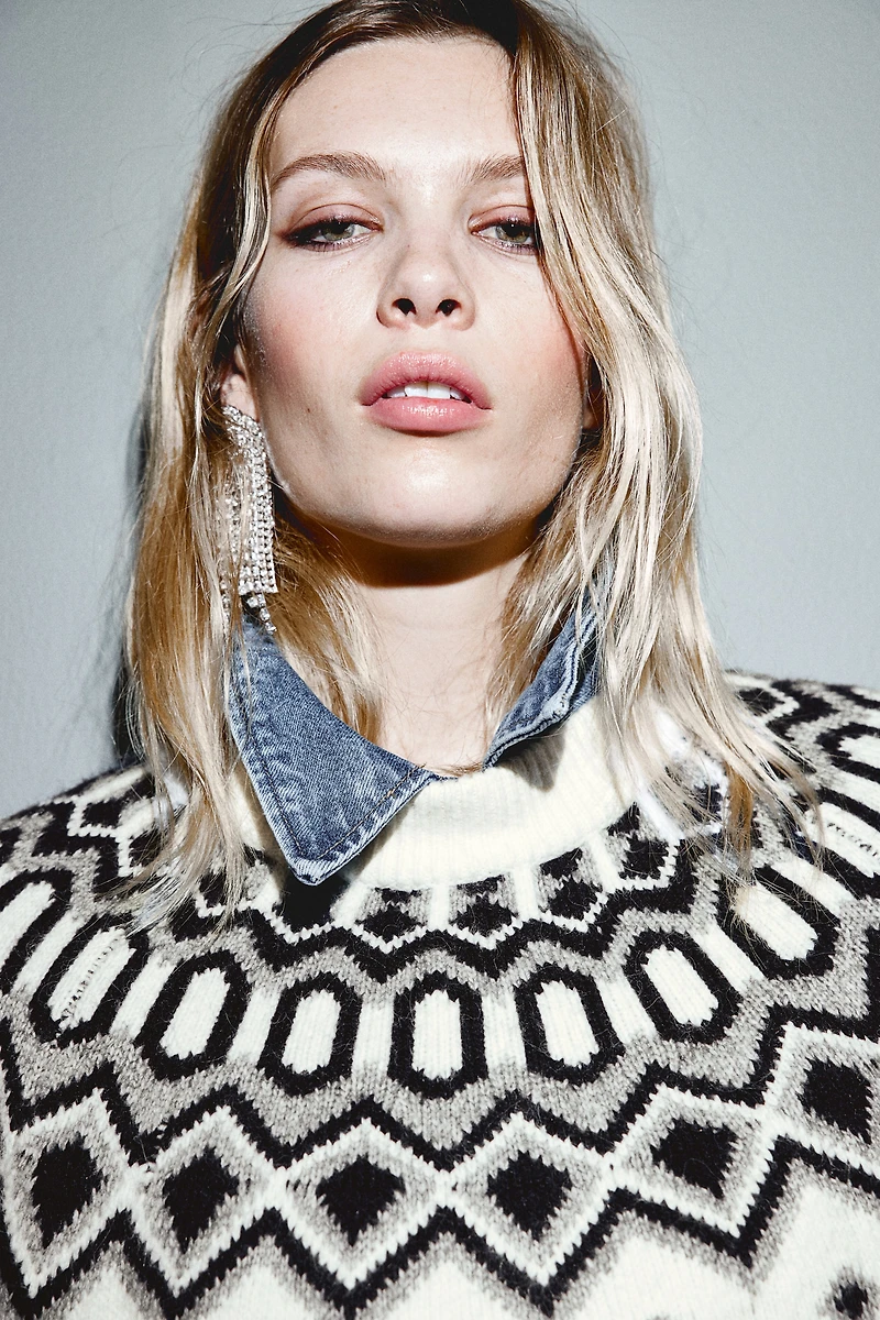 Chandail en tricot jacquard