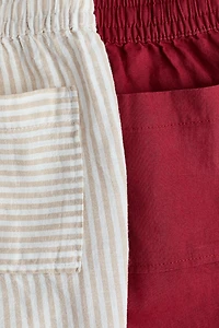 Lot de 2 shorts en lin mélangé