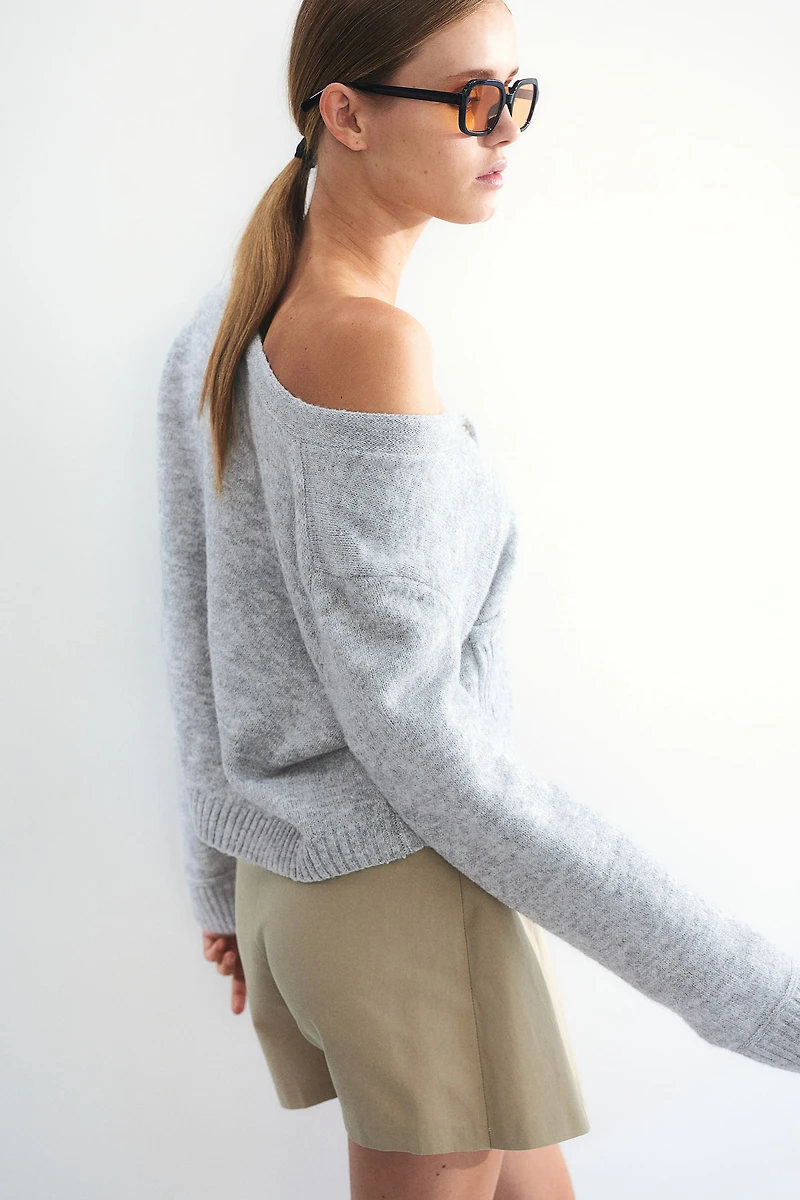 Gilet court en fin tricot