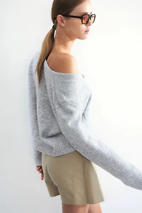 Gilet court en fin tricot