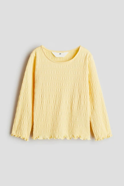 Smocked Jersey Top