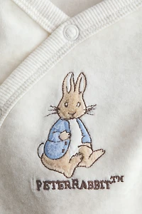 Embroidered-Detail Velour Jumpsuit