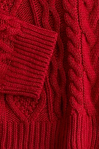 Cable-Knit Turtleneck Sweater