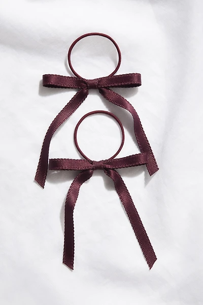 2-Pack Hair Elastics with Bow