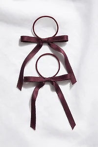2-Pack Hair Elastics with Bow