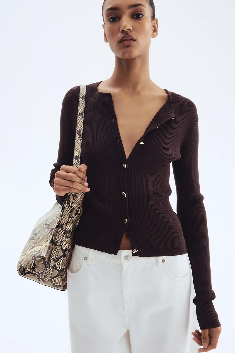 Gilet en tricot côtelé