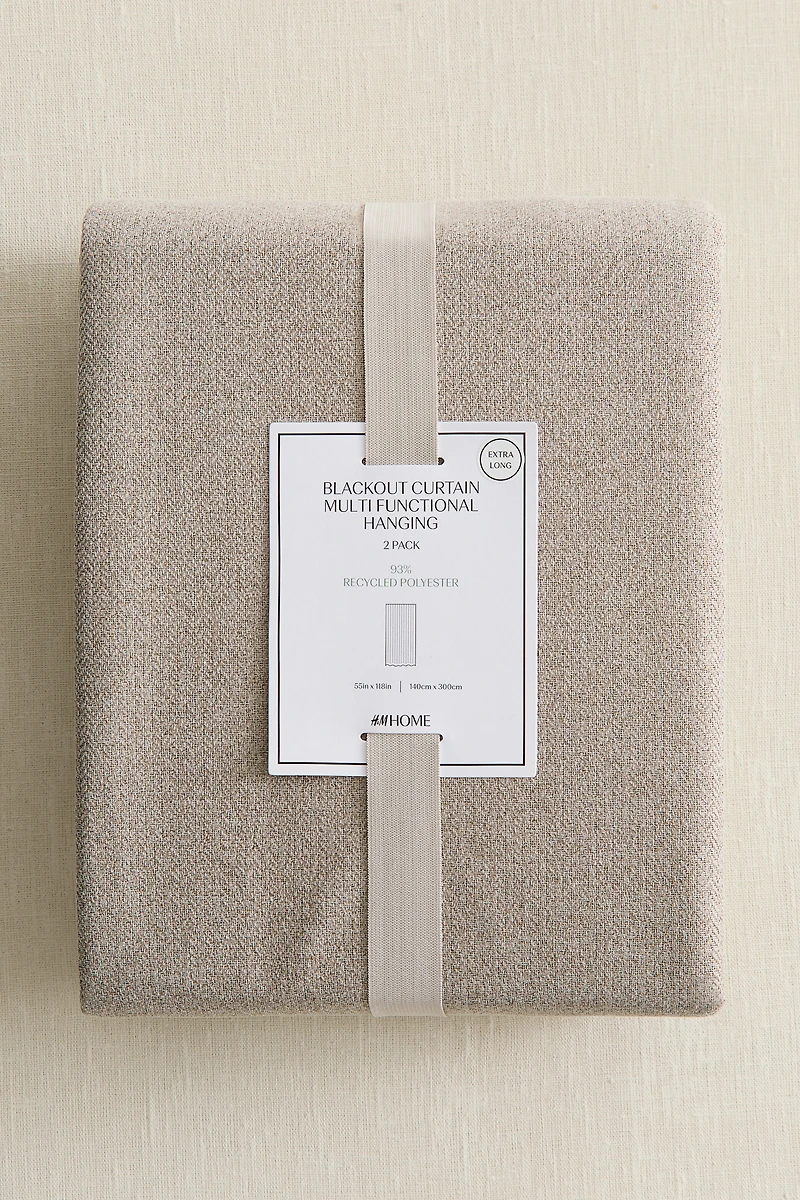 2-Pack Extra-Long Blackout Curtain Panels