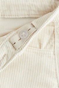 Wide-Leg Cotton Corduroy Pants