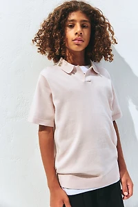 Fine-knit Polo Shirt