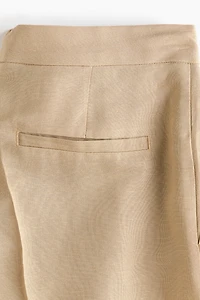 Linen-Blend Bermuda Shorts