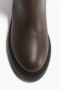 Warm-Lined Leather Boots