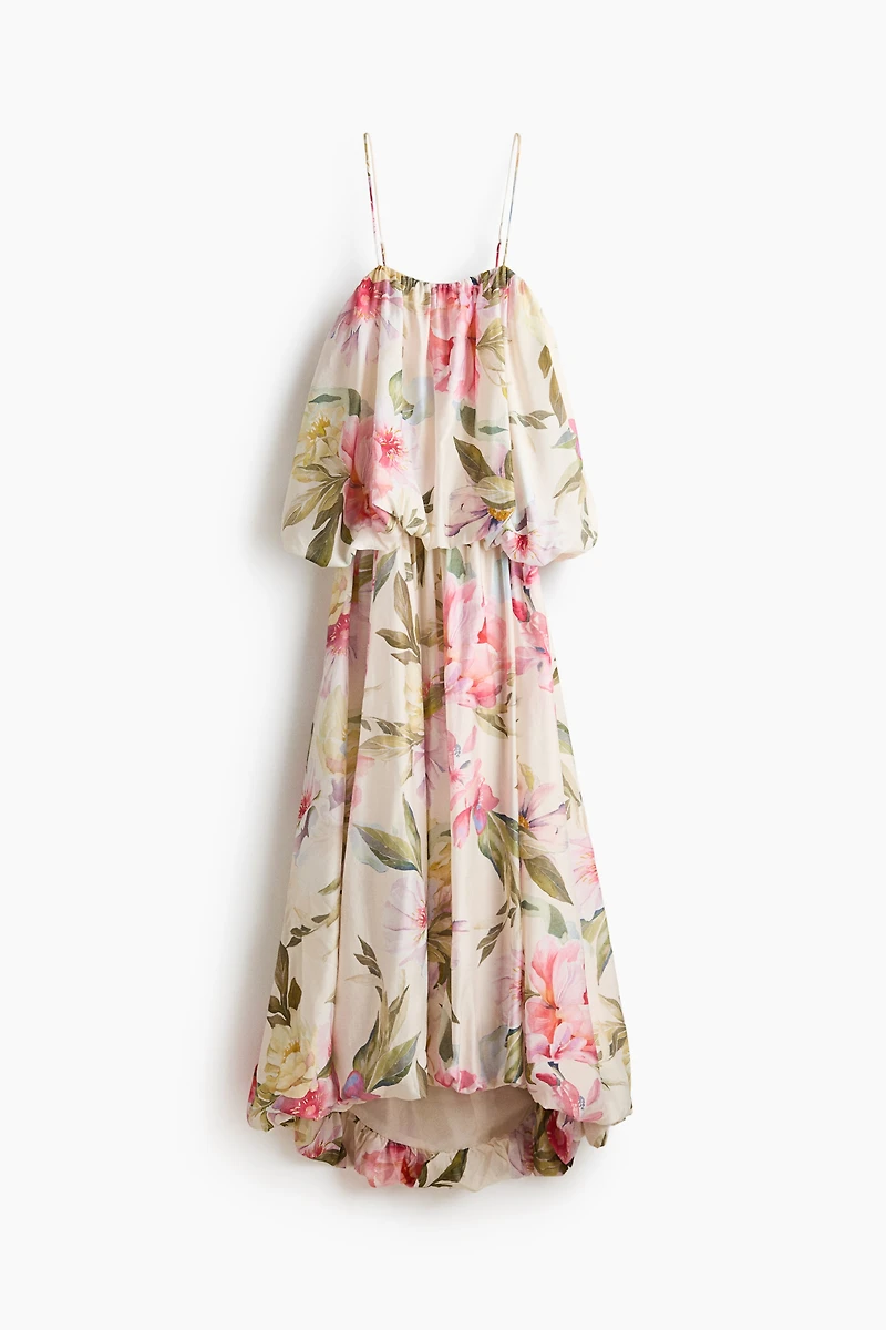 Bubble-Hem Strappy Dress